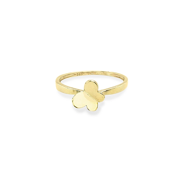 Golden Ring in the Shape of a Butterfly