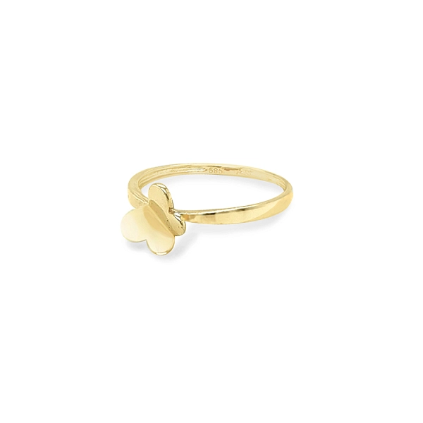 Golden Ring in the Shape of a Butterfly
