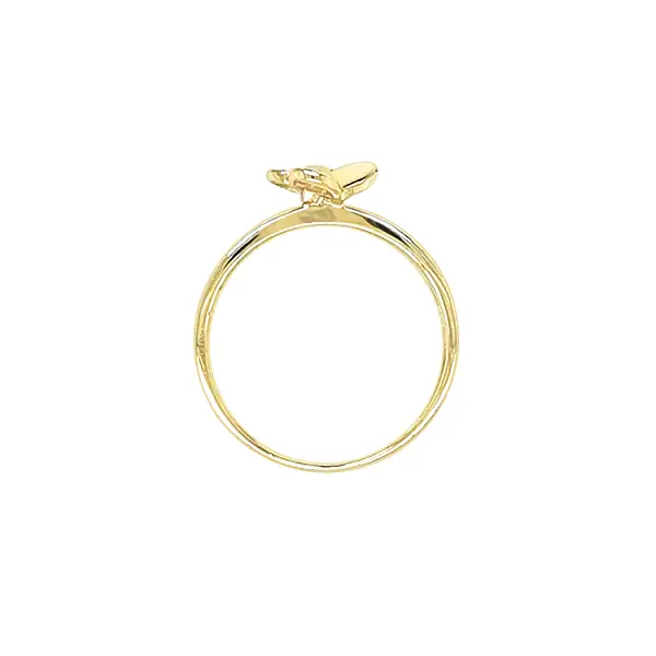 Golden Ring in the Shape of a Butterfly