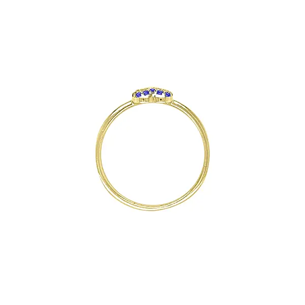 Gold Heart Ring with Colored Stones