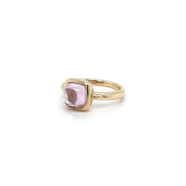 Gold Ring with Purple Stone