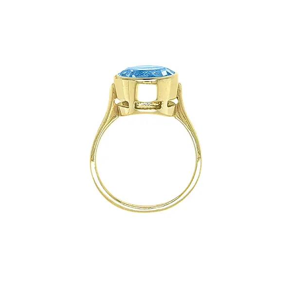 Gold Ring with Blue Stone