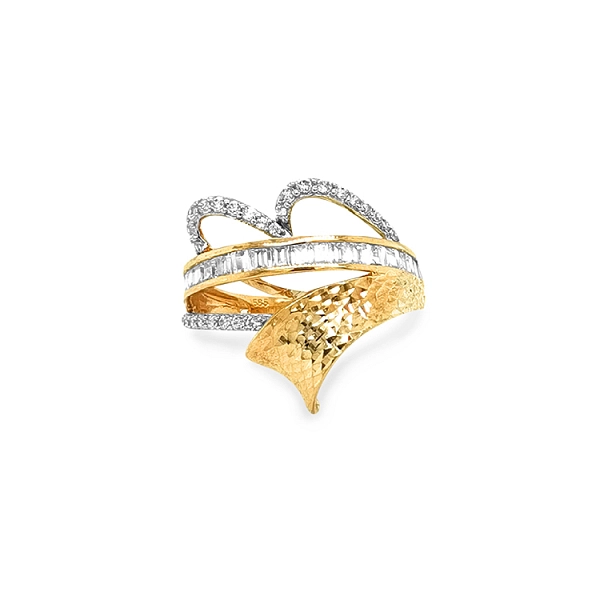 Gold Ring with Zircons