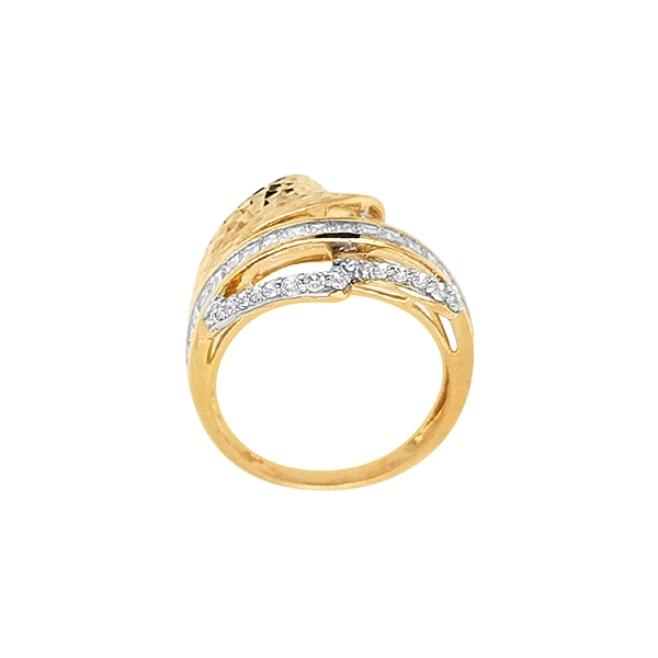 Gold Ring with Zircons