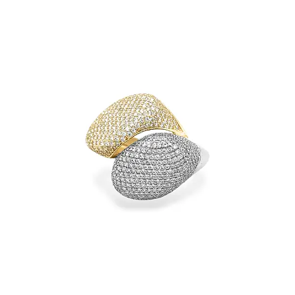 Gold Ring with Zircons