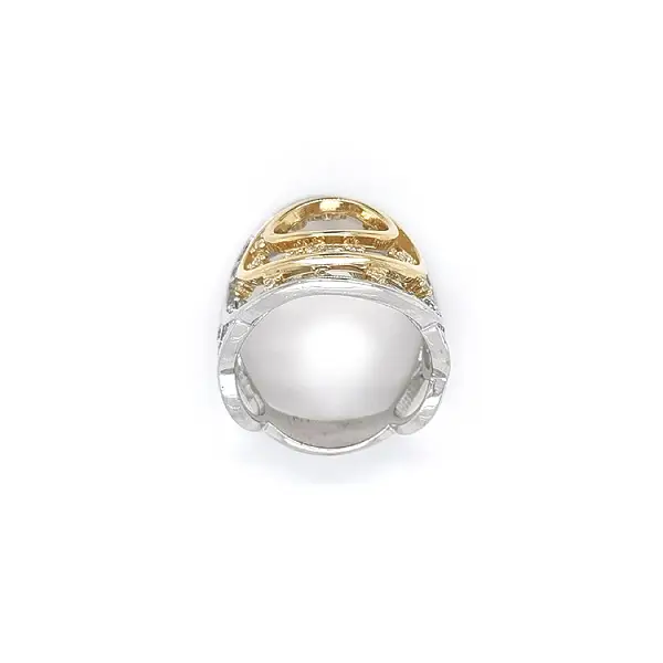 Ring with Zirconias in Gold Combination