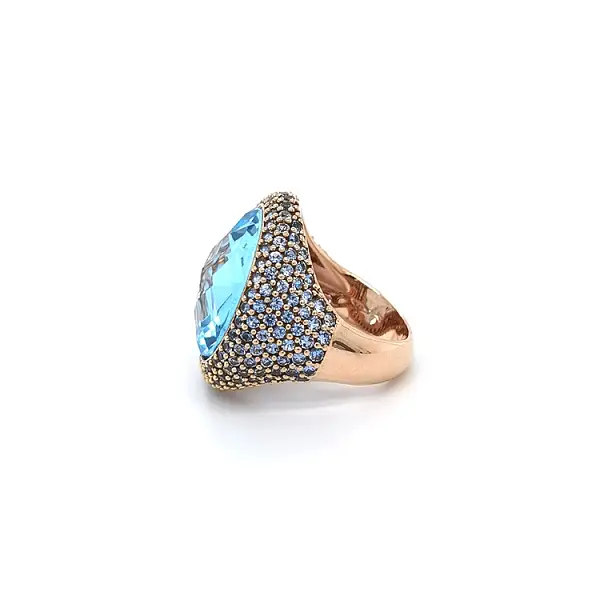 Gold Ring with Blue Stone
