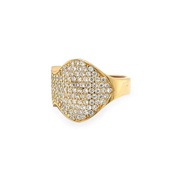 Gold Ring with Zircons