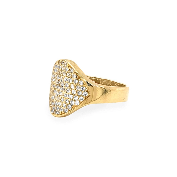 Gold Ring with Zircons