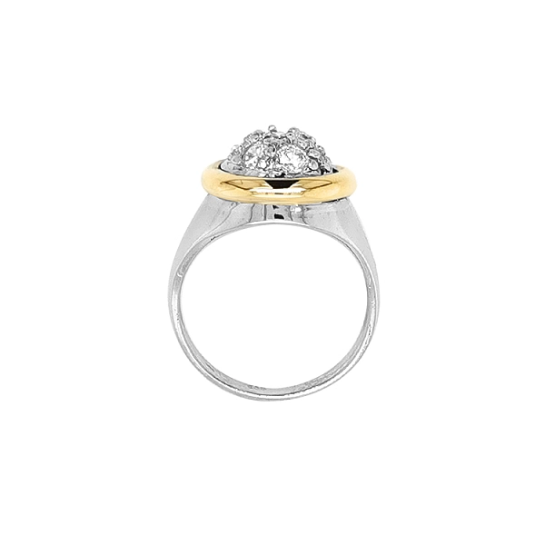 Gold Ring with Zircons
