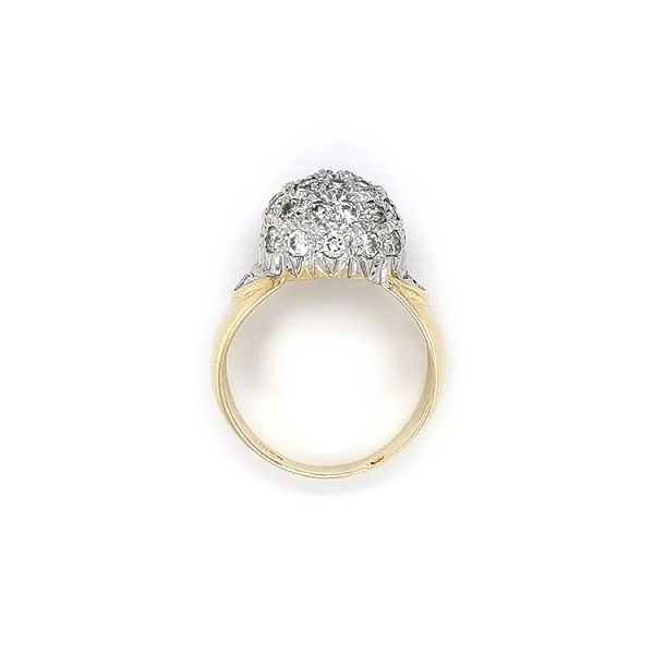 Ring with Zirconias in Gold Combination