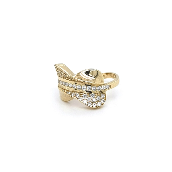 Gold Ring with Zircons