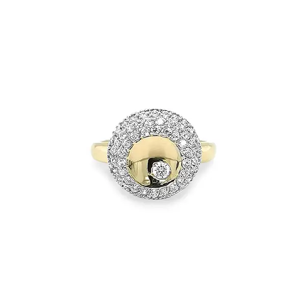 Gold Ring with Zircons