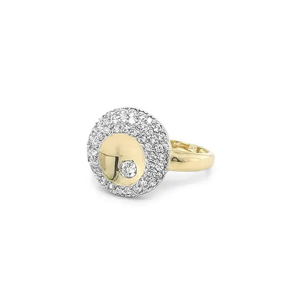 Gold Ring with Zircons