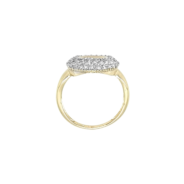Gold Ring with Zircons