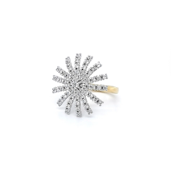 Ring with Zirconias in Gold Combination