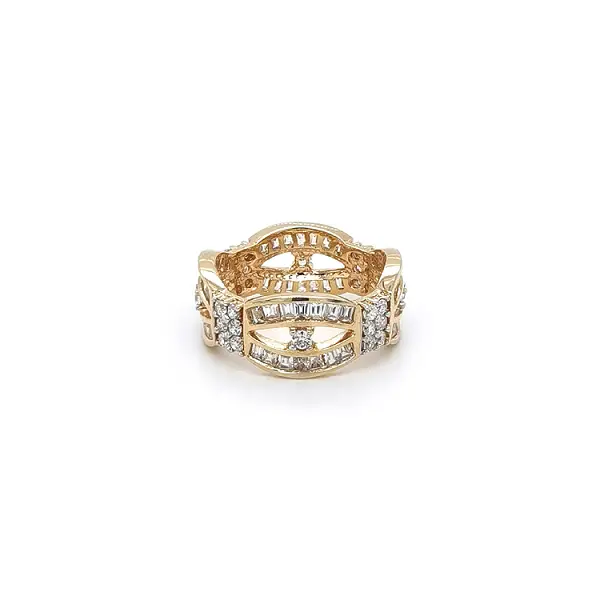 Gold Ring with Zircons