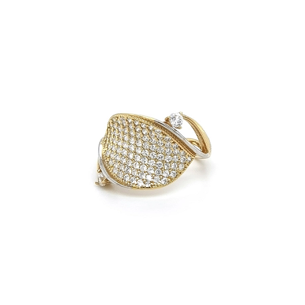 Gold Ring with Zircons