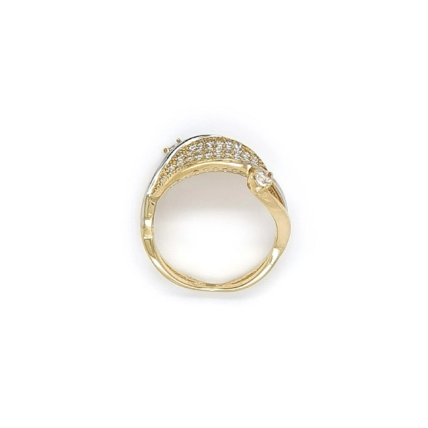 Gold Ring with Zircons