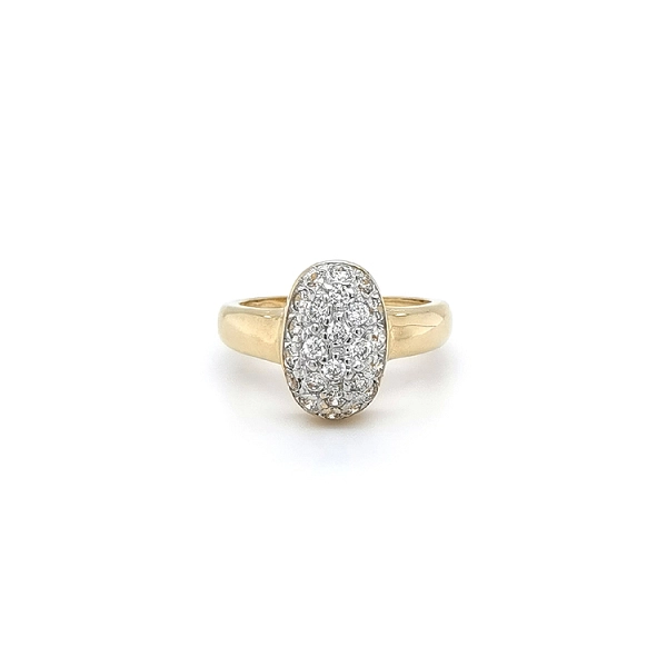 Gold Ring with Zircons