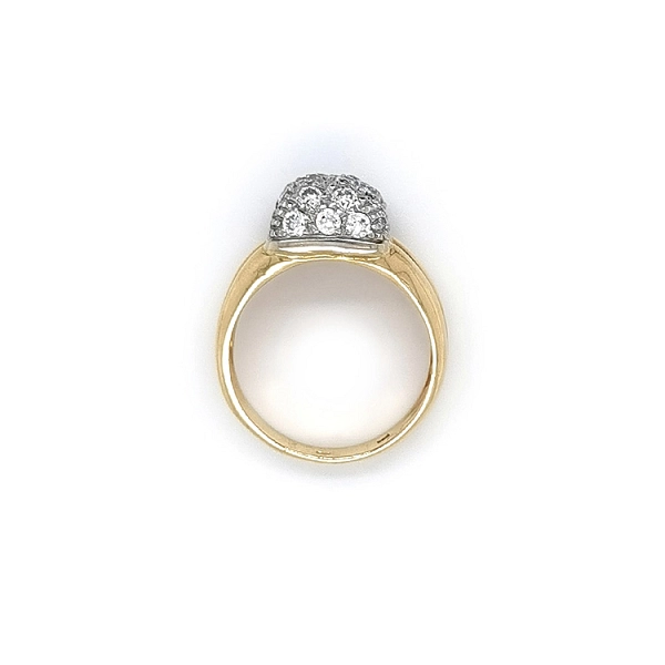 Gold Ring with Zircons
