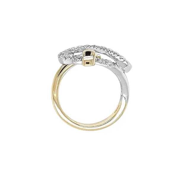 Gold Ring with Zircons