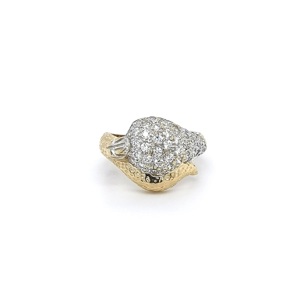Gold Ring with Zircons