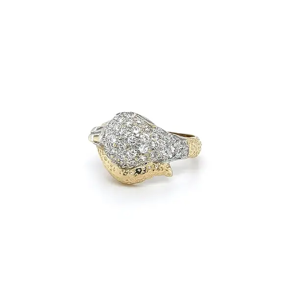 Gold Ring with Zircons