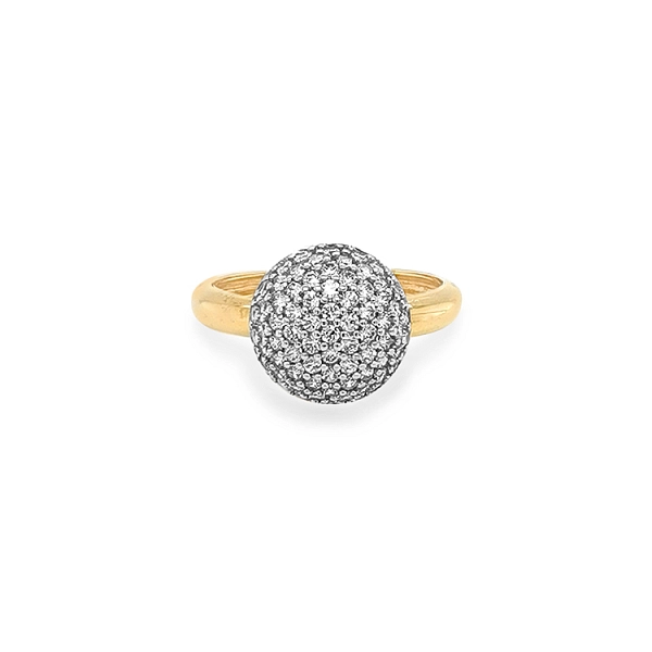 Gold Ring with Zircons
