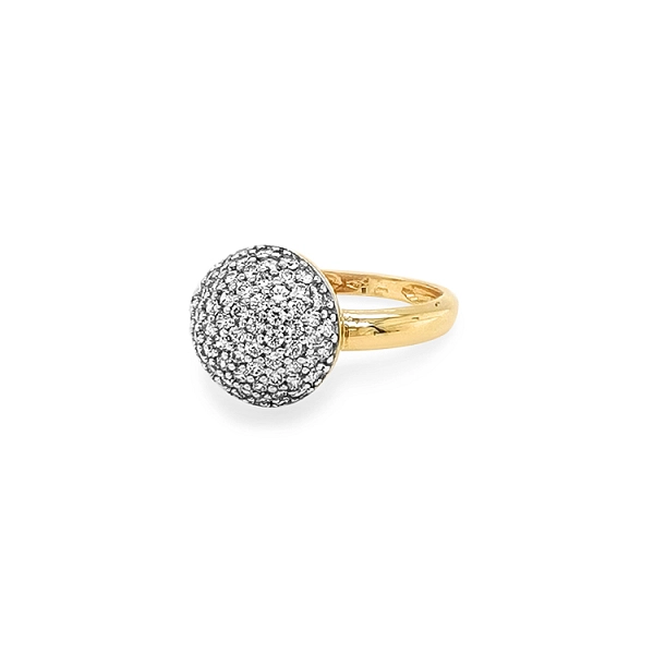 Gold Ring with Zircons