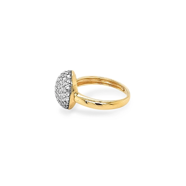 Gold Ring with Zircons
