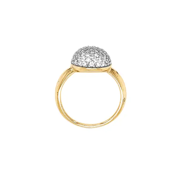 Gold Ring with Zircons