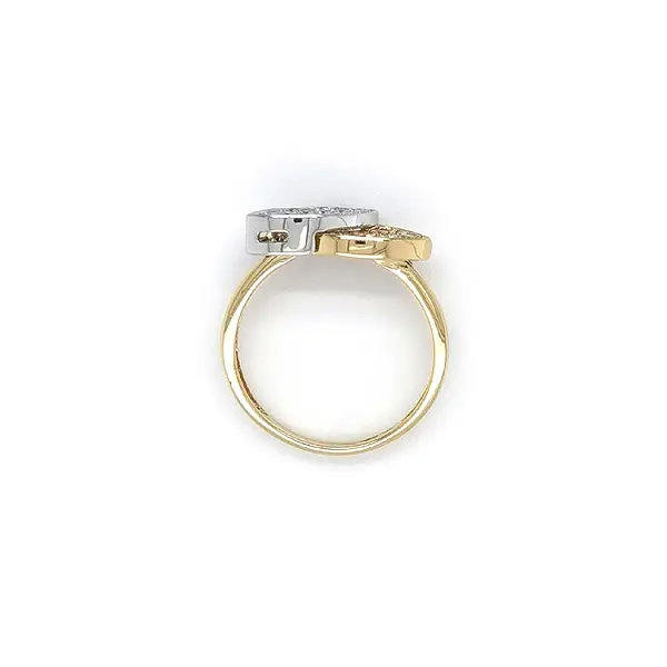 Ring with Zirconias in Gold Combination