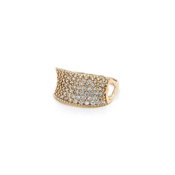 Gold Ring with Zircons