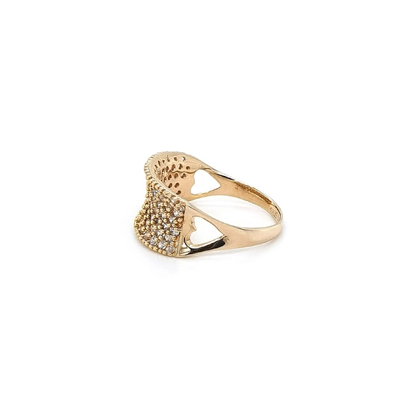Gold Ring with Zircons