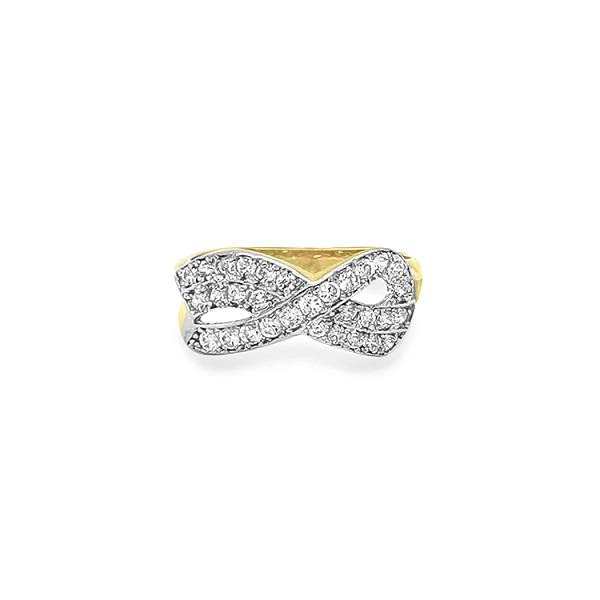 Gold Ring with Zircons