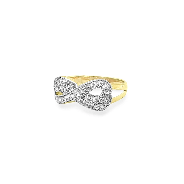 Gold Ring with Zircons