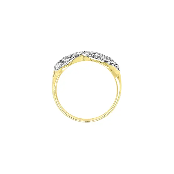 Gold Ring with Zircons