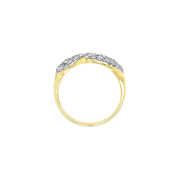 Gold Ring with Zircons