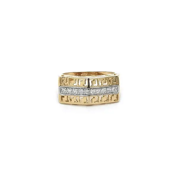 Ring with Zirconias in Gold Combination