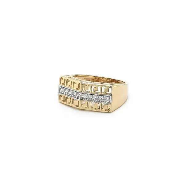 Ring with Zirconias in Gold Combination