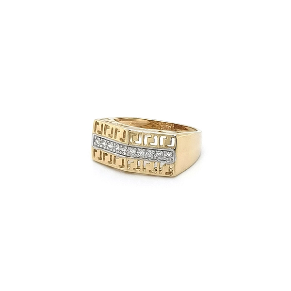 Ring with Zirconias in Gold Combination