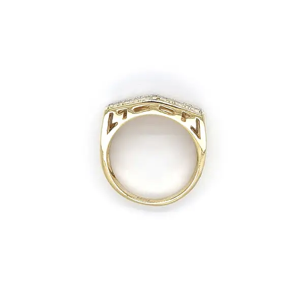 Ring with Zirconias in Gold Combination
