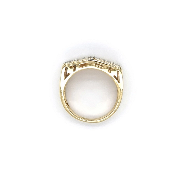 Ring with Zirconias in Gold Combination