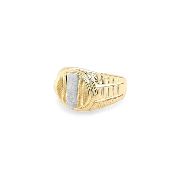 Golden Men's Ring made of Combined Gold