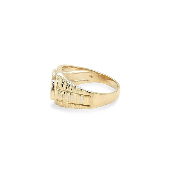 Golden Men's Ring made of Combined Gold