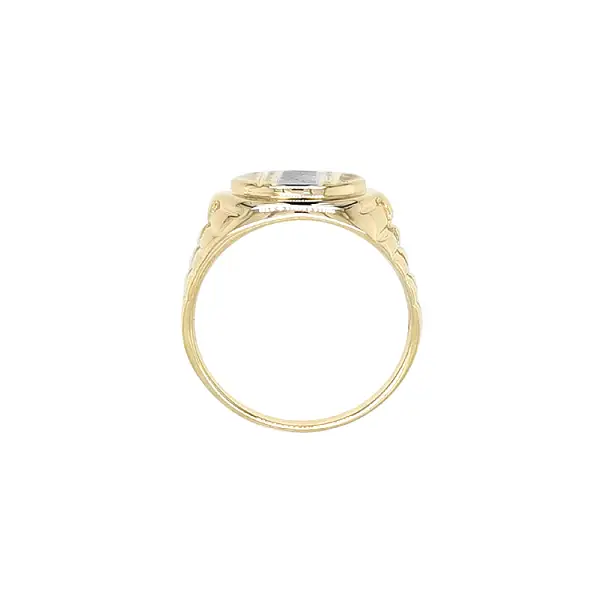 Golden Men's Ring made of Combined Gold