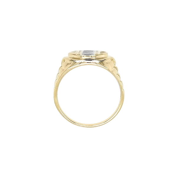 Golden Men's Ring made of Combined Gold