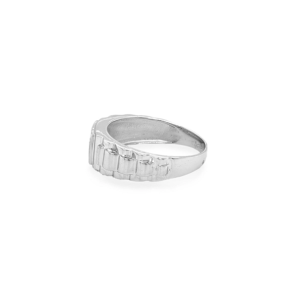 Golden Men's Ring with Zircon