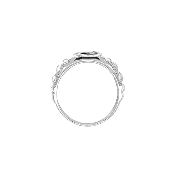 Golden Men's Ring with Zircon